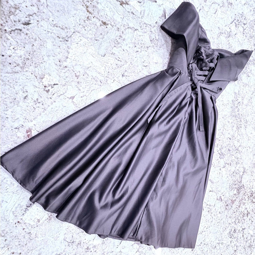 Elegant Satin Black Dress